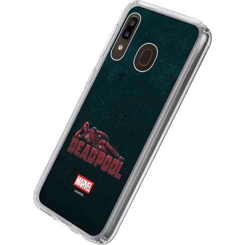 Marvel Deadpool Legacy Posing Deadpool Galaxy A20 Clear Case
